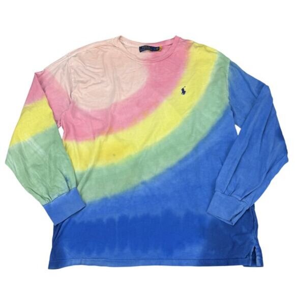 POLO Ralph Lauren Womens Tie-Dye Long Sleeve Size Large - Picture 2 of 5